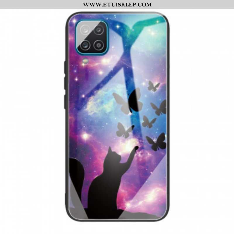 Futerały do Samsung Galaxy M32 Szkło Hartowane Kot I Motyle W Kosmosie
